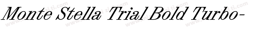 Monte Stella Trial Bold Turbo字体转换